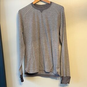 Gray Striped Long Sleeve Lululemon Shirt